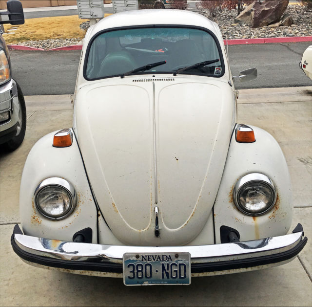 1974 White Volkswagen Beetle - Classic
