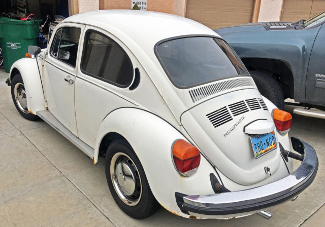 1974 White Volkswagen Beetle - Classic