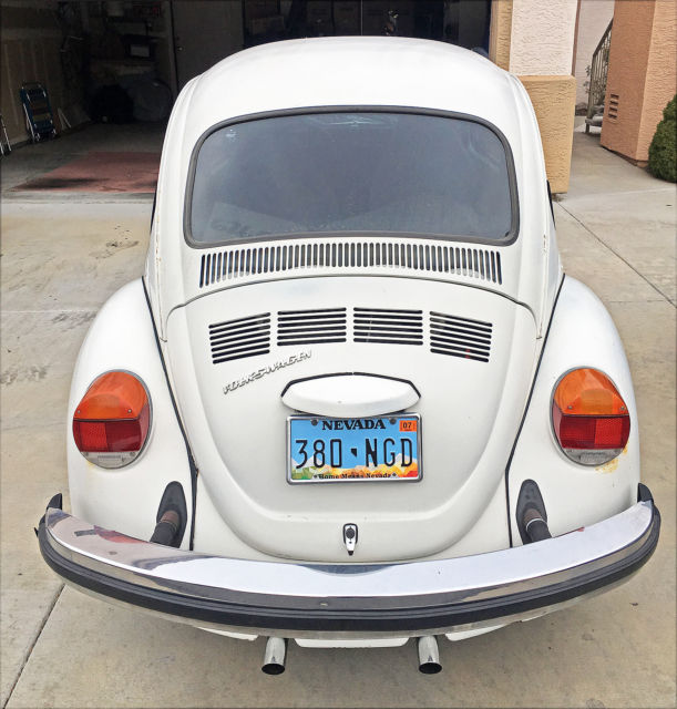 1974 White Volkswagen Beetle - Classic
