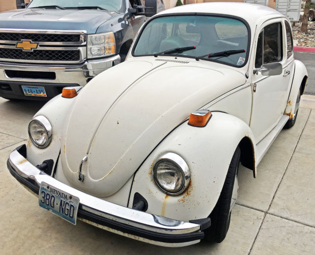 1974 White Volkswagen Beetle - Classic