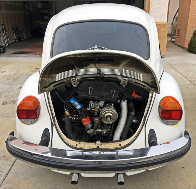 1974 White Volkswagen Beetle - Classic