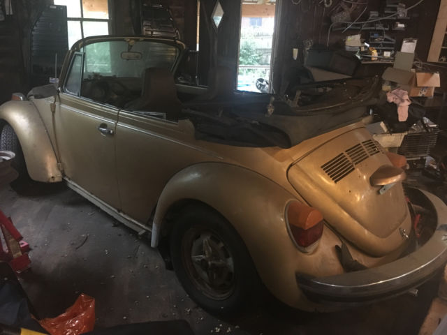 1974 gold Volkswagen Beetle - Classic Convertible