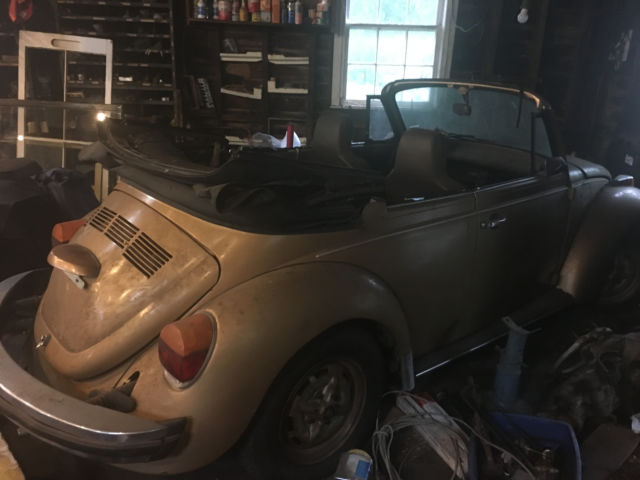 1974 gold Volkswagen Beetle - Classic Convertible