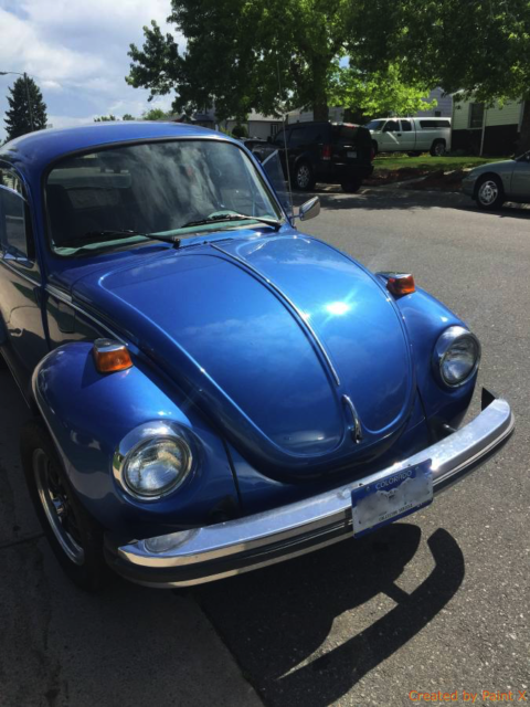 1974 Blue Volkswagen Beetle - Classic
