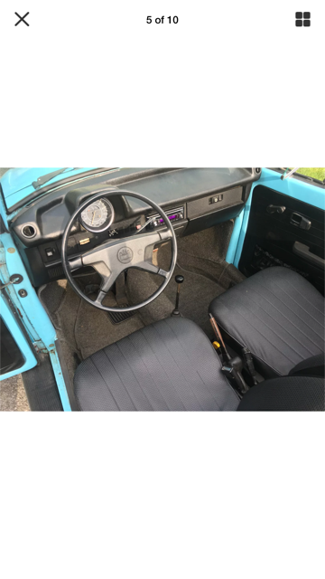 1974 Blue Volkswagen Beetle - Classic Convertible