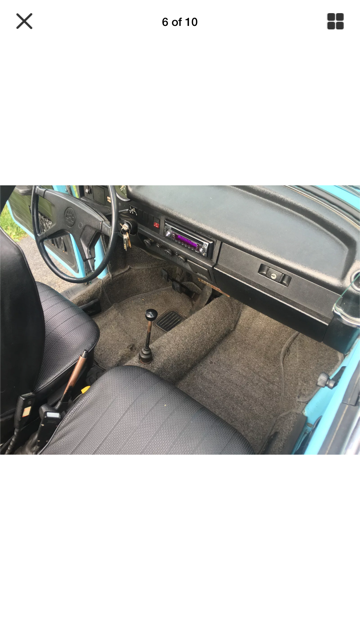 1974 Blue Volkswagen Beetle - Classic Convertible