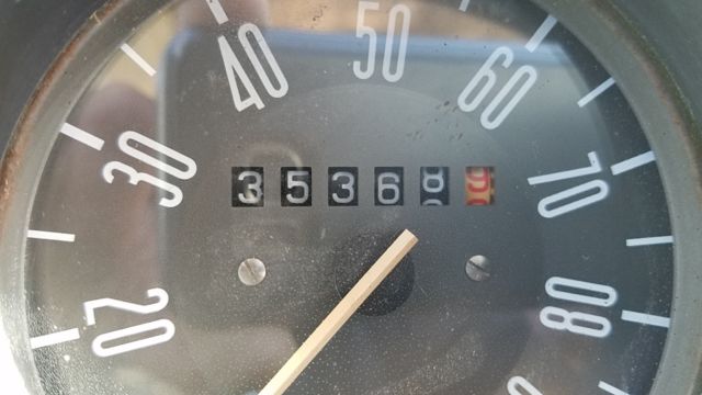 1974 Blue Volkswagen Bus/Vanagon bus