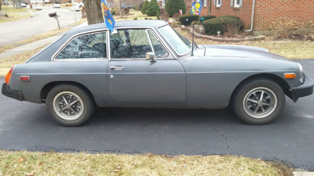 1974 Rattle Can Grey/Navy Stripe MG MGB