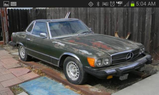 1975 Green Mercedes-Benz SL-Class Convertible