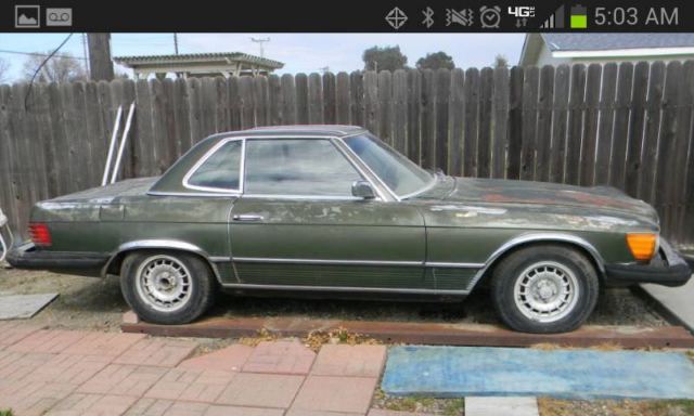 1975 Green Mercedes-Benz SL-Class Convertible