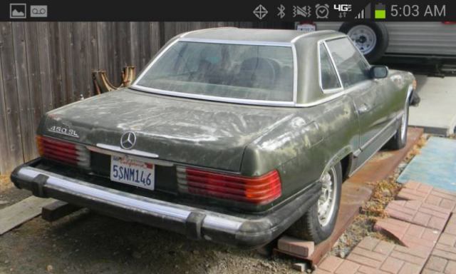1975 Green Mercedes-Benz SL-Class Convertible