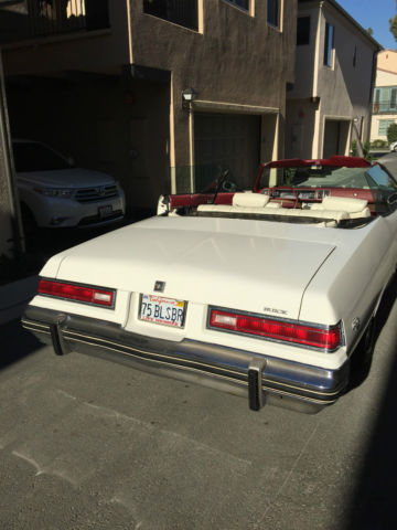1975 White Buick LeSabre Convertible