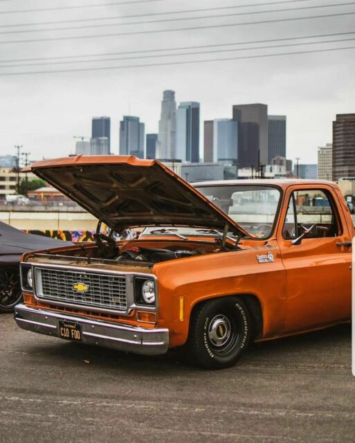 1975 Orange Chevrolet C-10 Cab & Chassis