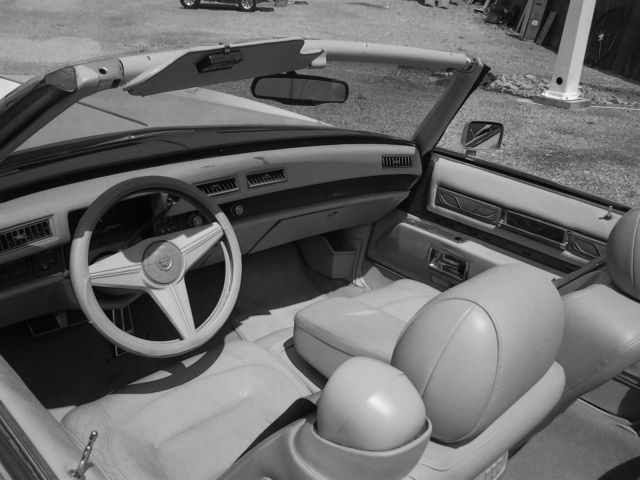 1975 White Cadillac Eldorado Convertible