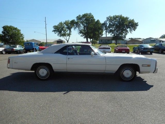 1975 White Cadillac Eldorado Convertible