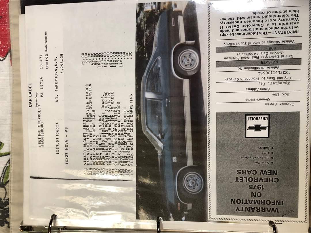 1975 Blue Chevrolet Nova Coupe