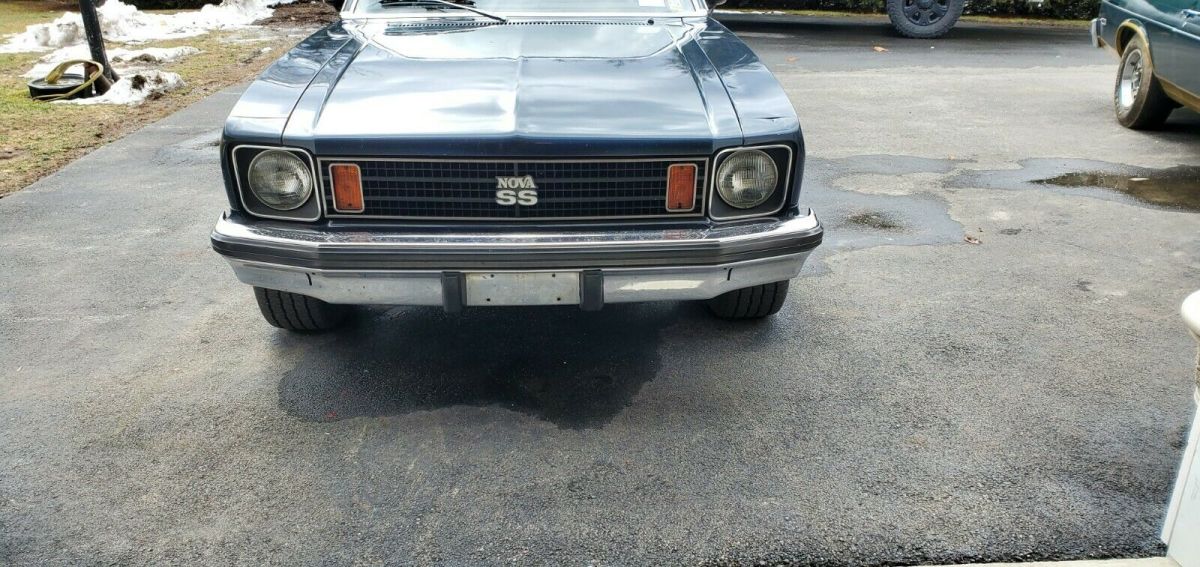 1975 Blue Chevrolet Nova Coupe