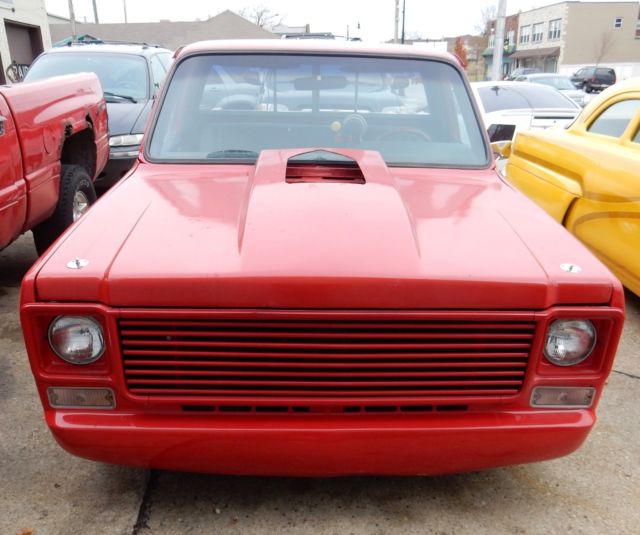 1975 Red Chevrolet C-10 Extended Crew Cab Pickup