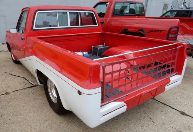 1975 Red Chevrolet C-10 Extended Crew Cab Pickup