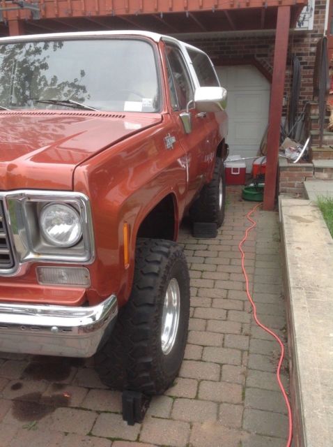 1975 Orange Chevrolet Blazer Convertible
