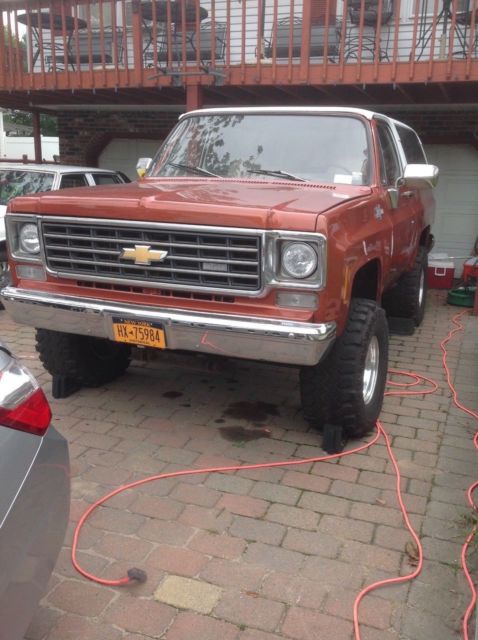 1975 Orange Chevrolet Blazer Convertible