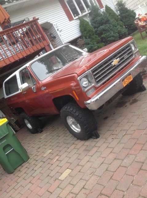 1975 Orange Chevrolet Blazer Convertible
