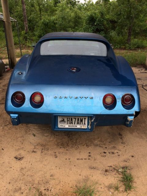 1975 Blue Chevrolet Corvette