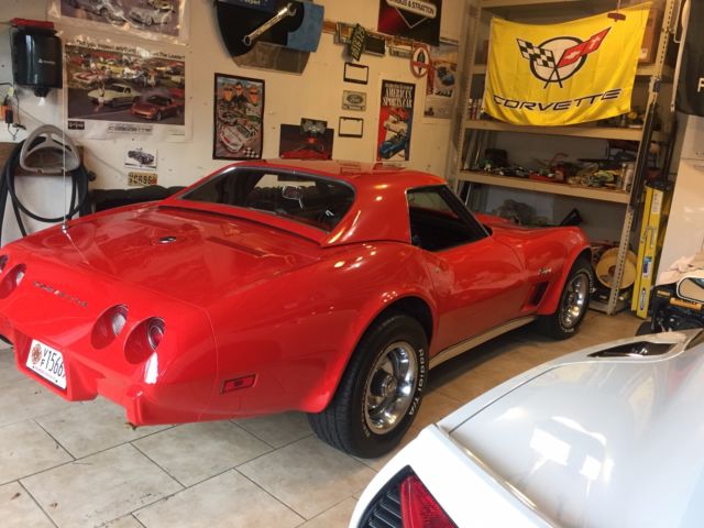 1975 Red Chevrolet Corvette Convertible