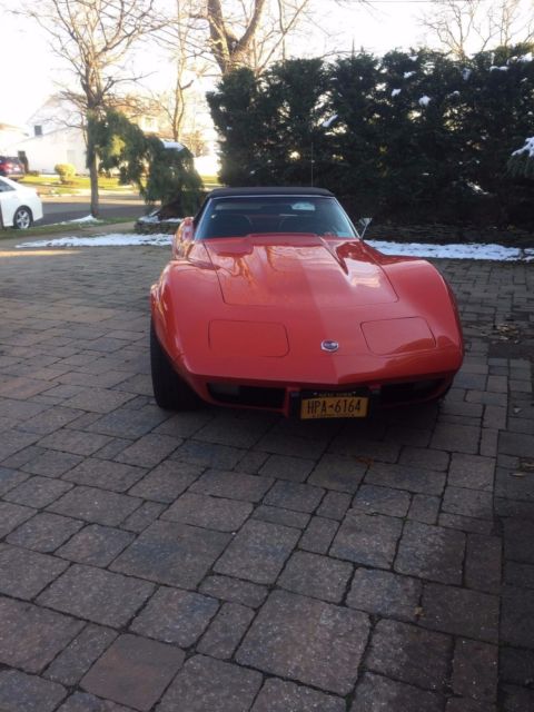 1975 Red Chevrolet Corvette Convertible