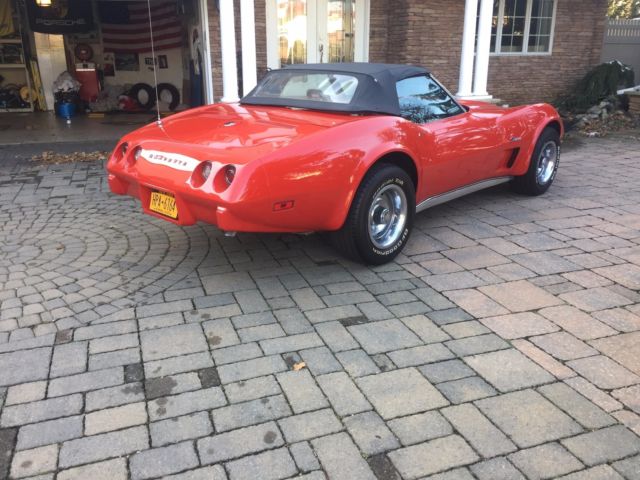 1975 Red Chevrolet Corvette Convertible