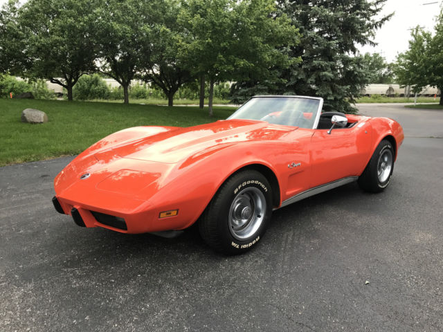 1975 Orange Chevrolet Corvette