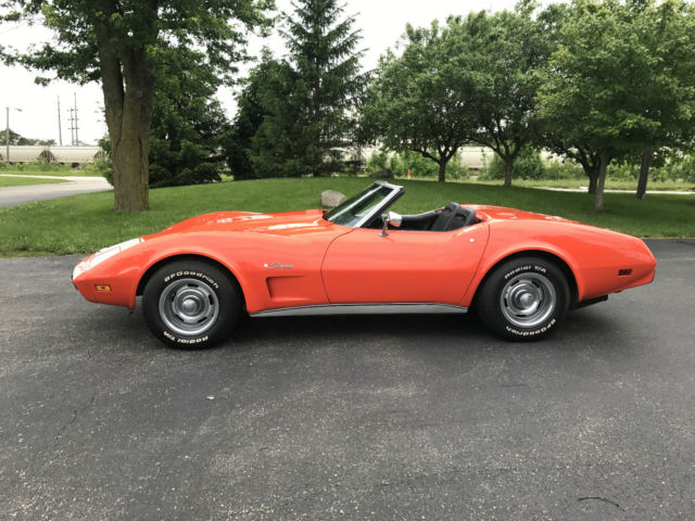 1975 Orange Chevrolet Corvette
