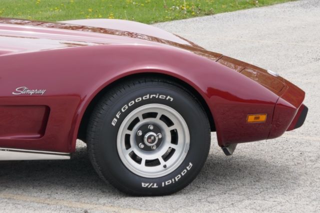 1975 Burgundy Chevrolet Corvette Convertible
