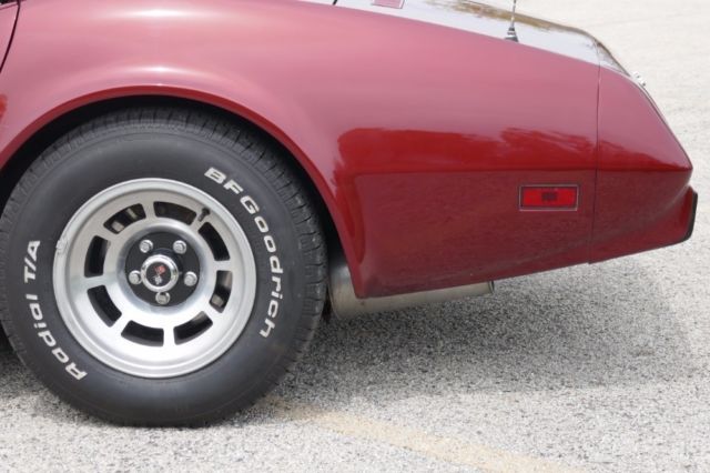 1975 Burgundy Chevrolet Corvette Convertible