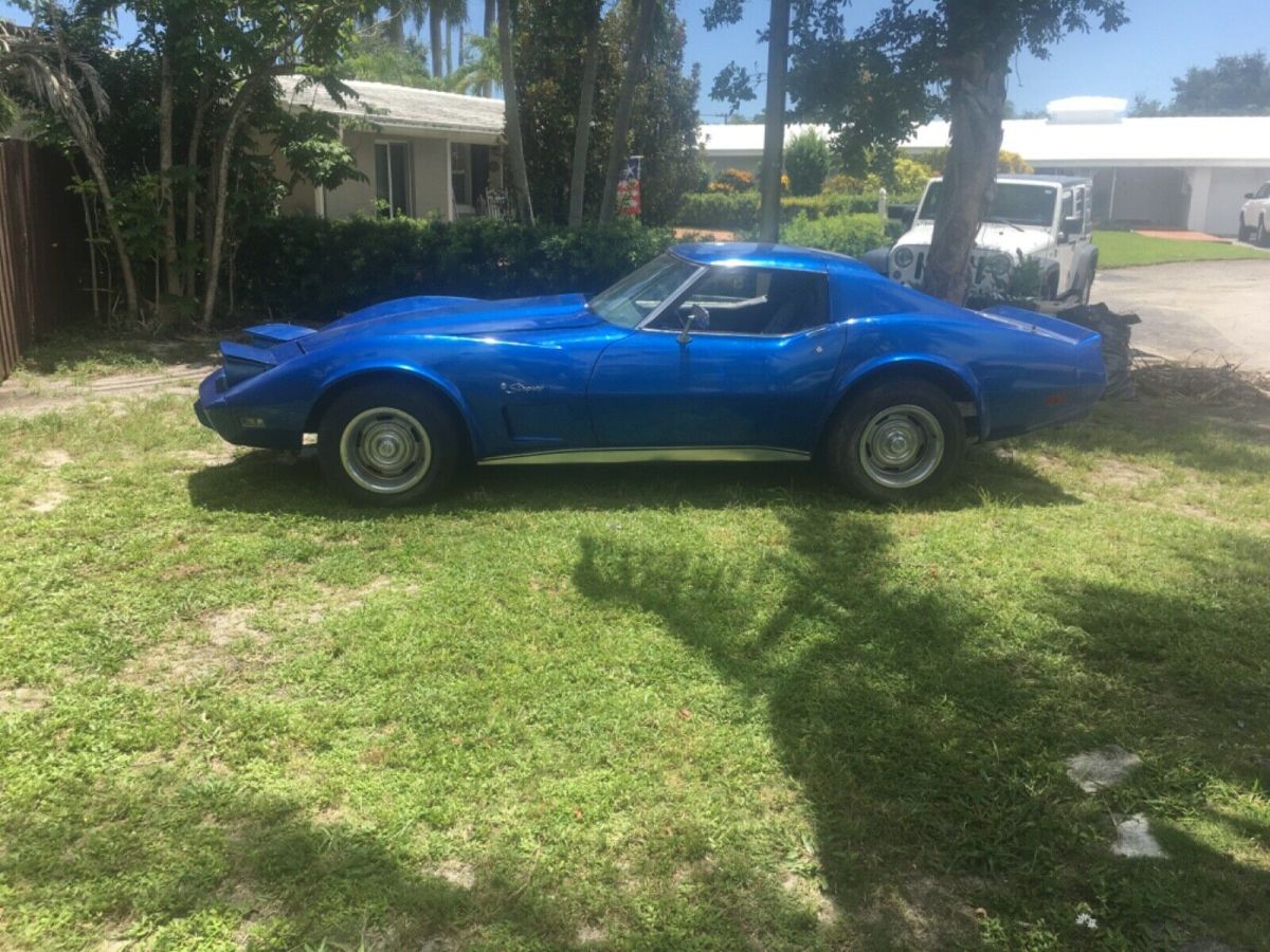 1975 Blue Chevrolet Corvette Coupe