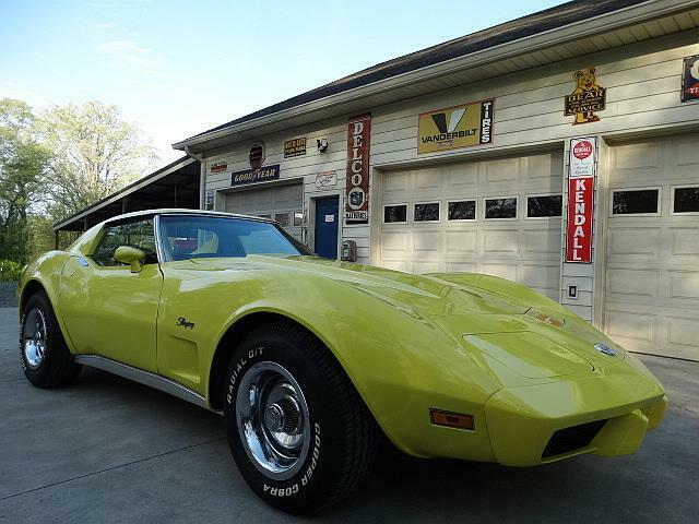 1975 Yellow Chevrolet Corvette T TOP
