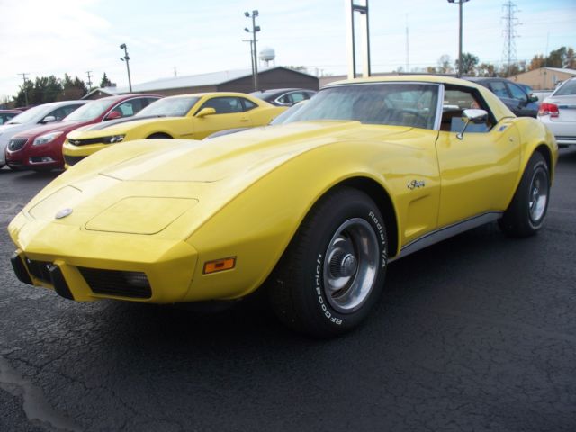 1975 Yellow Chevrolet Corvette Convertible