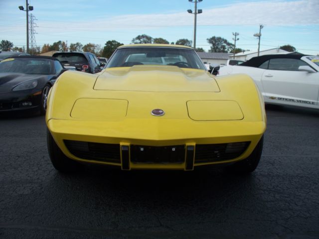 1975 Yellow Chevrolet Corvette Convertible