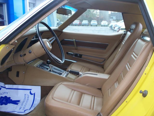1975 Yellow Chevrolet Corvette Convertible