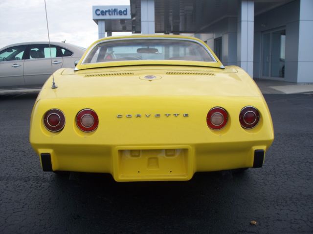 1975 Yellow Chevrolet Corvette Convertible