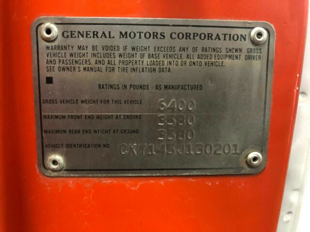 1975 Orange Chevrolet Other Pickups Standard Cab Pickup