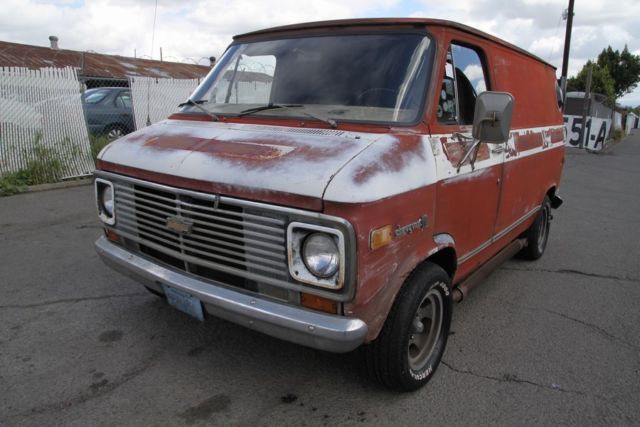 1975 Orange Chevrolet Van Standard Passenger Van