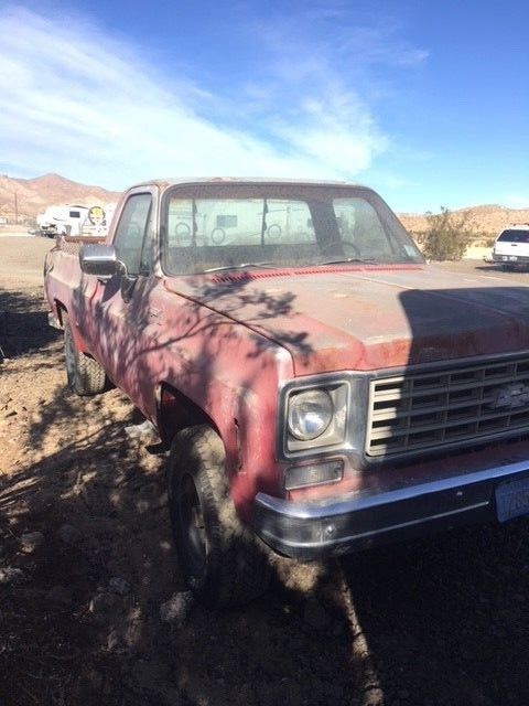 1975 Red Chevrolet Cheyenne Standard Cab Pickup