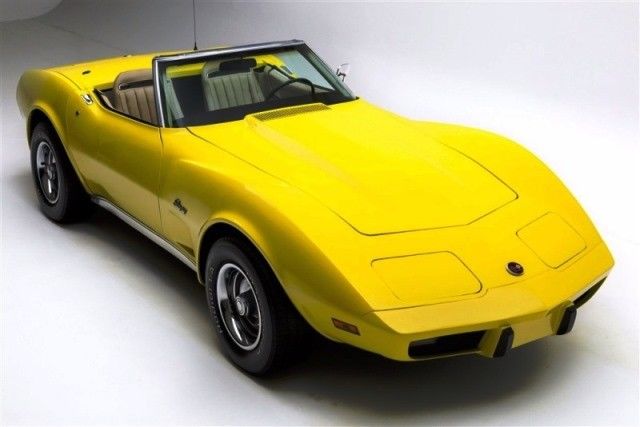 1975 Yellow Chevrolet Corvette Convertible