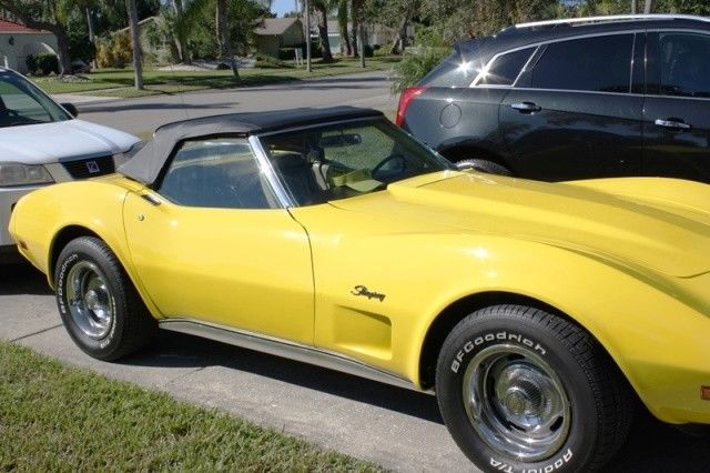1975 Yellow Chevrolet Corvette Convertible