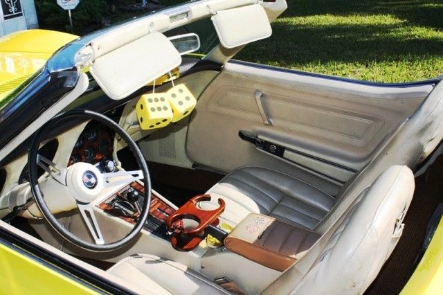 1975 Yellow Chevrolet Corvette Convertible