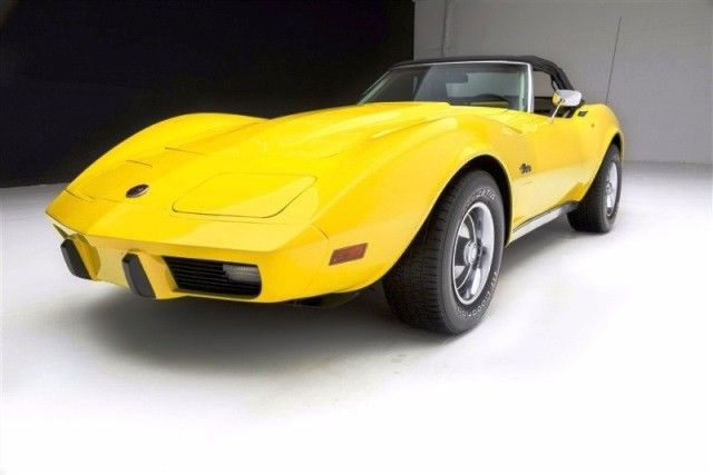 1975 Yellow Chevrolet Corvette Convertible
