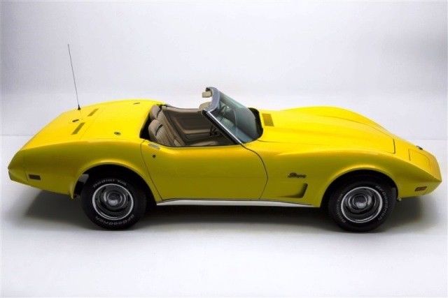 1975 Yellow Chevrolet Corvette Convertible