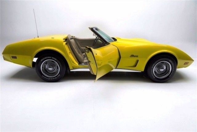 1975 Yellow Chevrolet Corvette Convertible