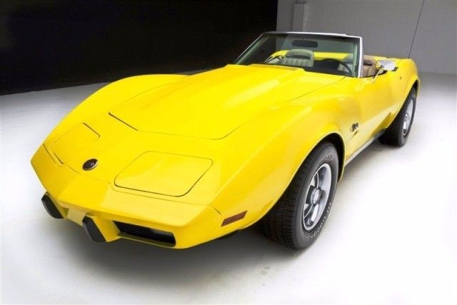 1975 Yellow Chevrolet Corvette Convertible